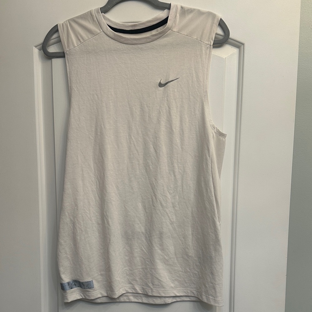 Nike White Sleeveless Running Tank